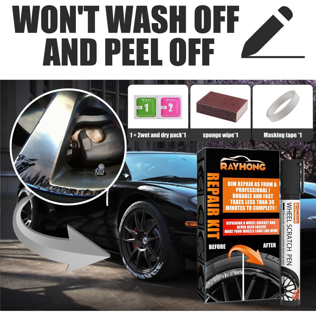 Wheel Scratch Repair Pen Set Repair Pen Paint Repair Wheel Scratch Repair Scratch Removal Car Paint Pen