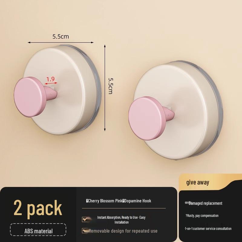 Strong Adhesive No-Drill Suction Cup Hook for Towel and Clothes Storage Behind Doors