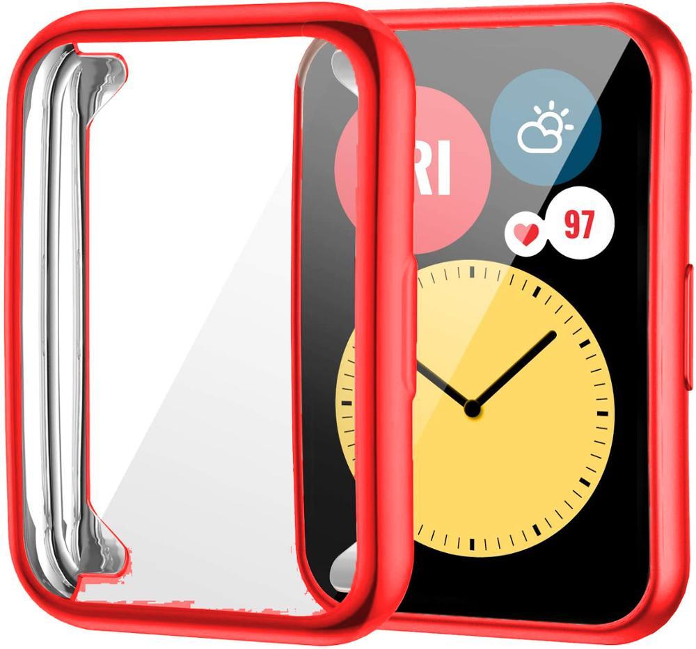 Plated Cover For Huawei Watch fit Case Smartwatch Accessories TPU Bumper All-Around Screen Protector Huawei Watch fit 2 new Case