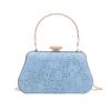 Luxury Polyester Fiber Evening Bags Rhinestone Chain Banquet Bag Clutch Handbag Women