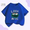 Cartoon One-Eyed Monster T-Shirt - Summer Casual Cotton Top, Round Neck, Short Sleeve for Kids