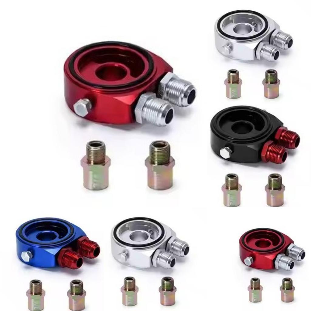 - Car Aluminum Universal Oil Filter Sandwich Adapter For Oil Cooler Plate Kit AN10 6721