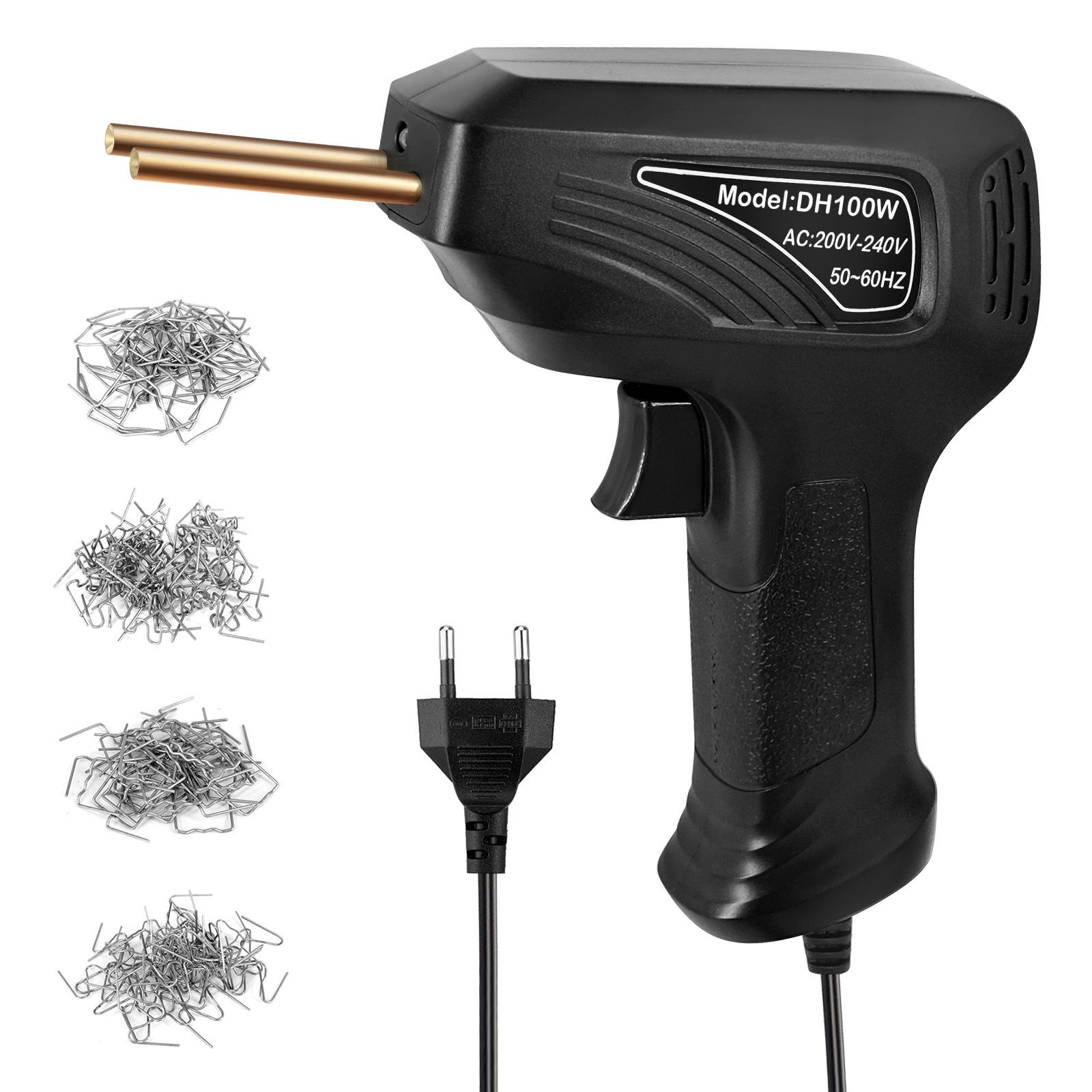 

1 комплект ремонтного сварочного аппарата с 200 сварочными гвоздями, степлер для ремонта бампера автомобиля 100 Вт для посадки гвоздей для заделывания трещин и термической резки EU