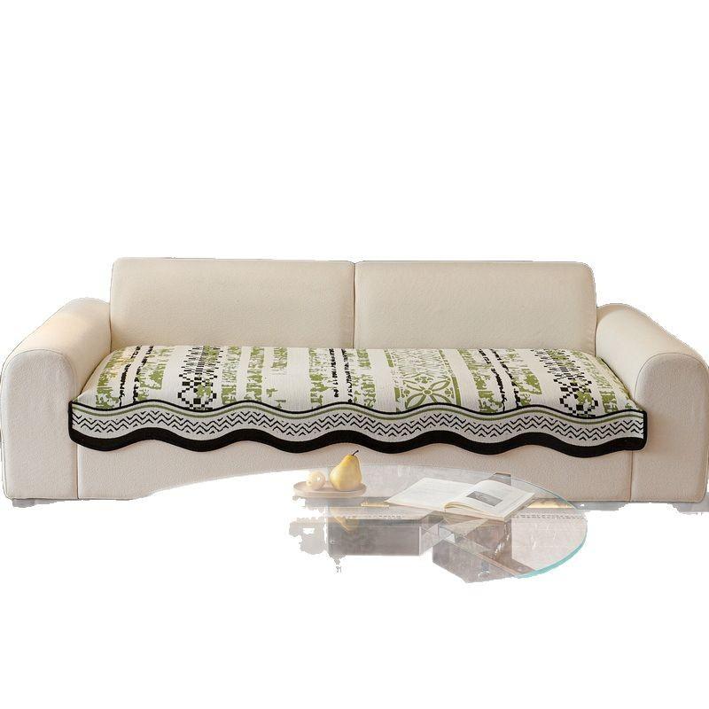 Retro Style Special-Shaped Sofa Cushion Is Universal In All Seasons  New One-Piece Straight Row Irregular Seat Cushion Non-Slip Cover