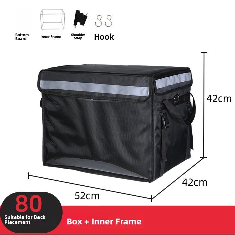 Schwarze Wasserdichte Lebensmittel-Liefer-Isolierbox Kleine Mittlere Große 30 45 62L Größen Lokale Lieferung Kühltasche Picknick BBQ Zubehör