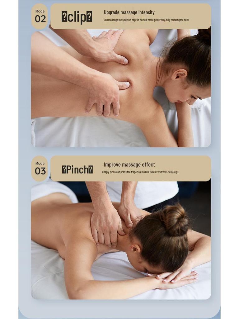 Wiederaufladbarer Schulter- und Nackenmassagegerät mit Wärmefunktion und Knetmassage