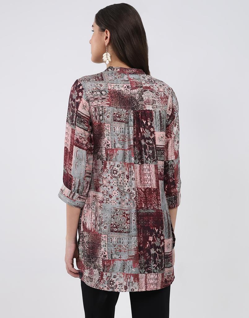 Monte Carlo Women's Round Neck 3/4 Sleeve Kurti