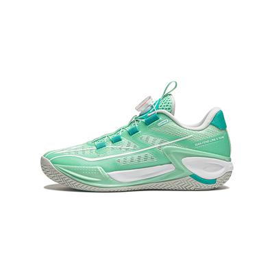 Li Ning Kinder Logo Buchstaben Rutschfest Abriebfest Stützend Low-Top Basketballschuhe Kinder Basketballschuhe Klargrün YKBU075-5