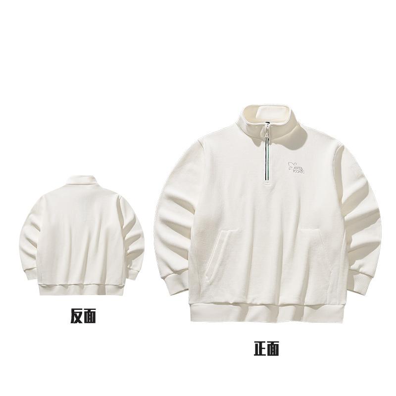 ANTA Sweatshirts Unisex Ecru Half Turtleneck Moderate Regular 152618721-1