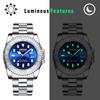 Silver Waterproof Watch with Calendar Luminous Analogue Watch with Rotatable Stainless Steel Simple and Stylish Quartz Watch for Casual and Business