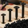 M2.3 M3.5 M4 M5 Phillips Truss Head Screw Carbon Steel Self Tapping Black Screws Woodworking Fasterner Hardware Accessories