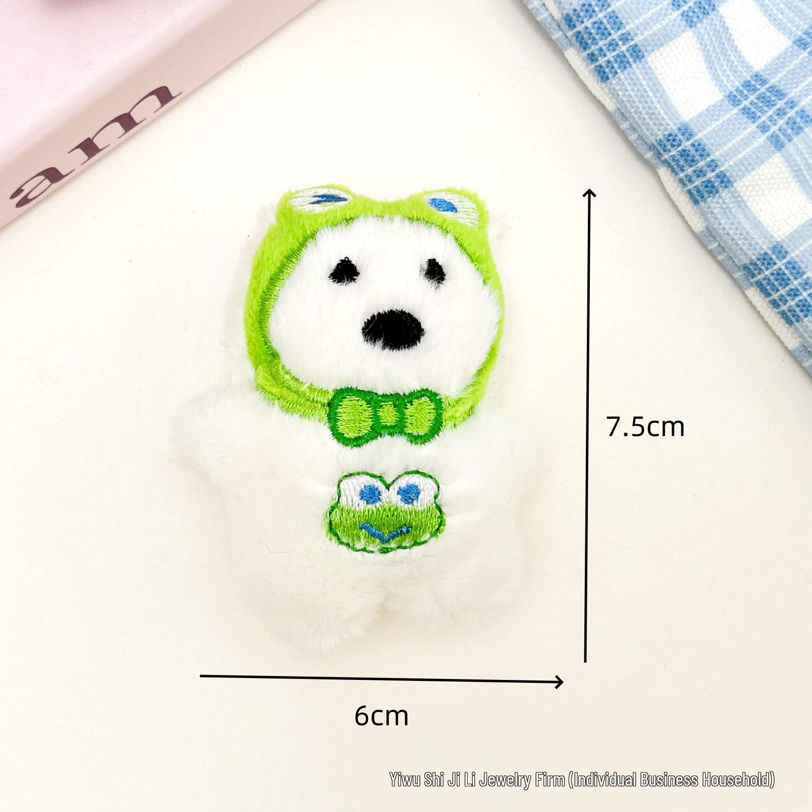 Adorable Plush Puppy Keychain with Squeaky Bone Pendant and Backpack Brooch Accessory