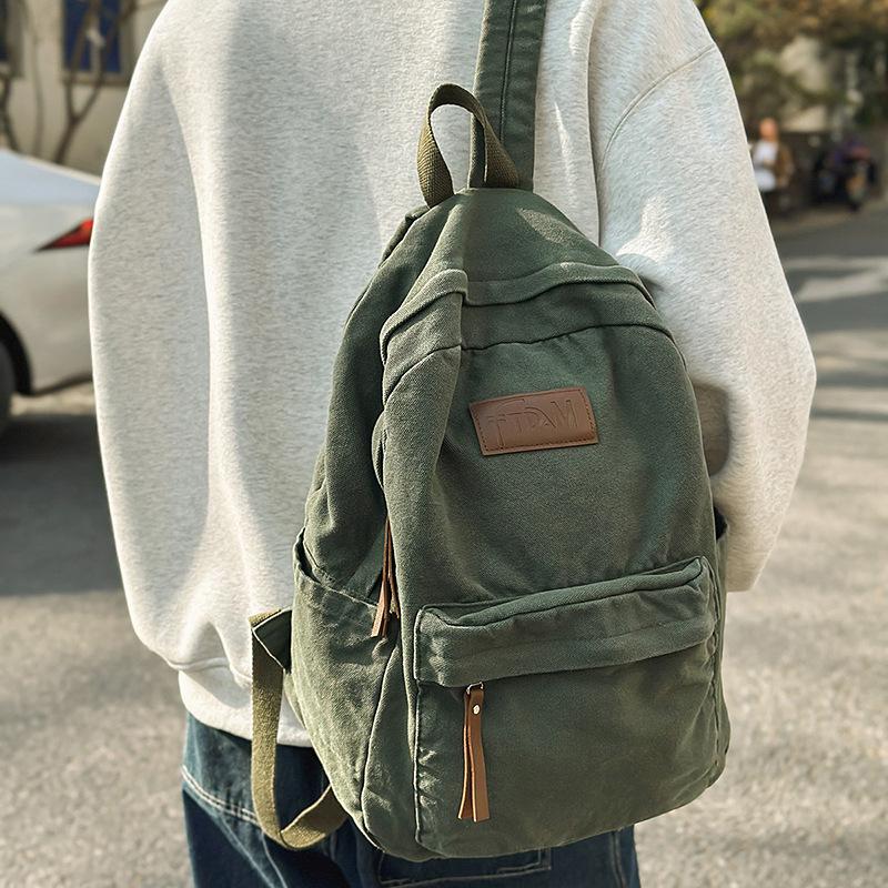 Neuer Denim-Canvas-Rucksack, als modisch gekennzeichnet, für alle vier Jahreszeiten, japanisch und koreanisch, lässig, große Kapazität