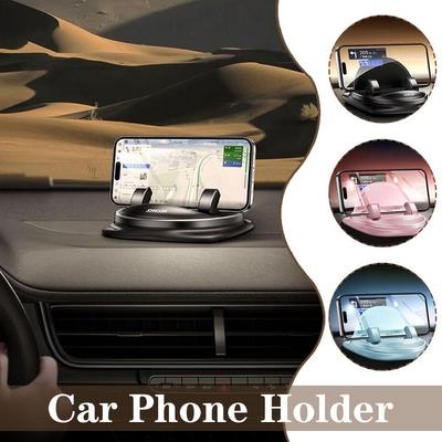 Car Phone Mount Triple Anti-slip Holder 360° Rotatable Car Phone Holder Navigation Desk Phone Stand Universal Car Accessories