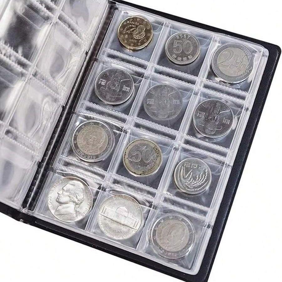 120 Pockets Coin Collection Book Coin Collection Holder Album Commemorative Coin Organizer Storage Photo Album Home Decoration