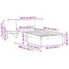 Bed Frame Wax Brown 90 x 190 cm Solid Pine Wood