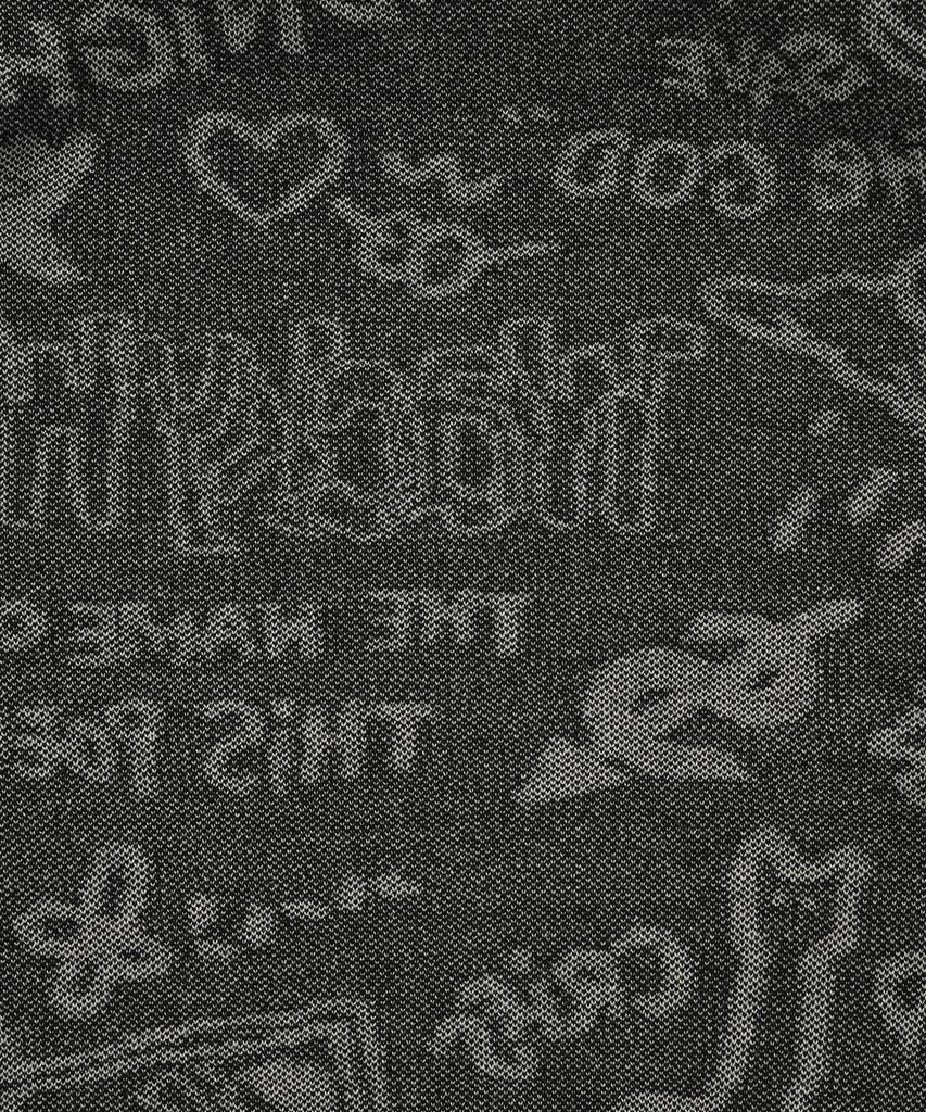 WACKY WILLY Graffiti Jacquard Pullover Black