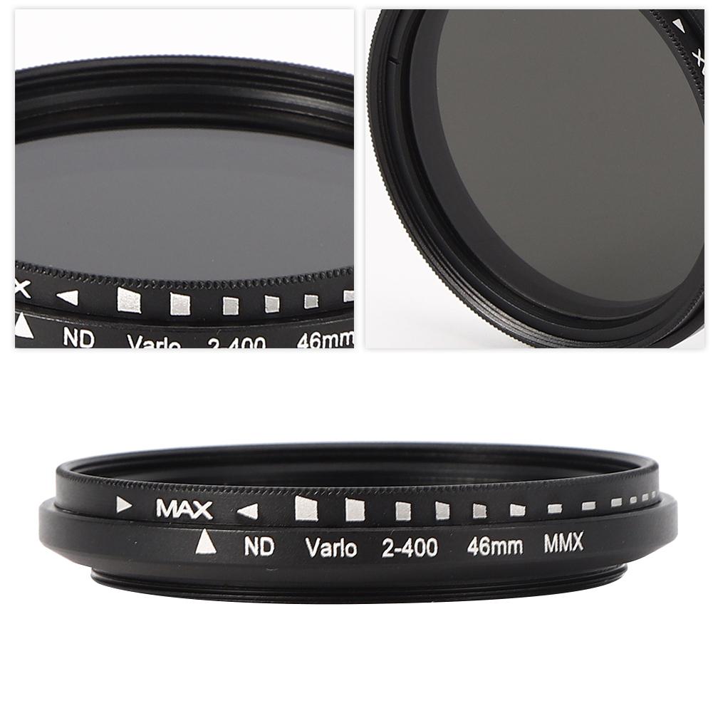 Junestar ND Lens Filter Neutral Density ND2‑400 Adjustable for SLr Mirrorless Camera Lenses(46mm )