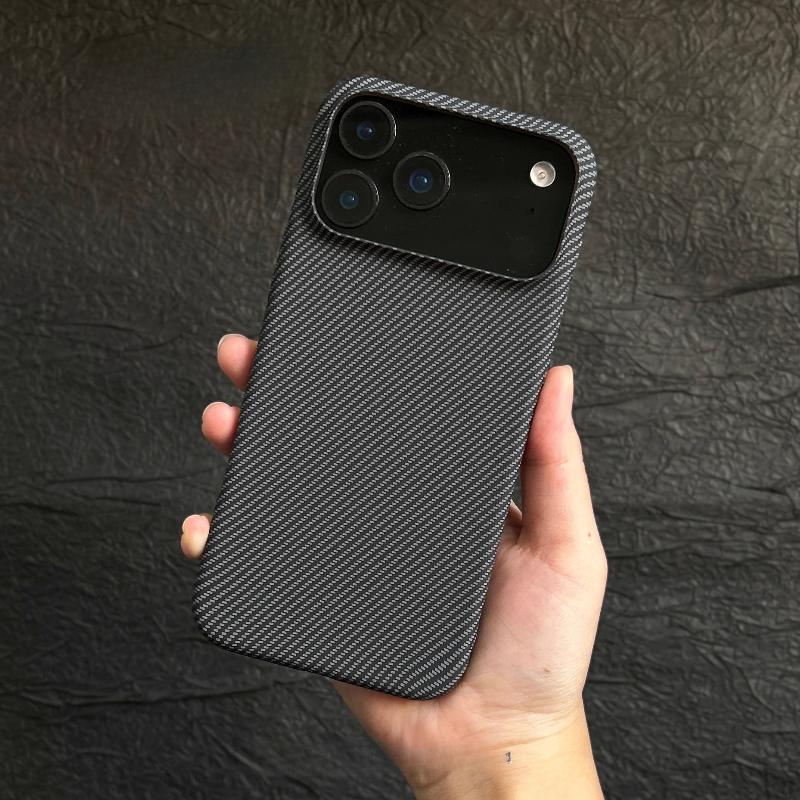 For iPhone 17 16 Pro Max Case Hard Matte Carbon Fiber Texture Anti Fingerprint Cover For iPhone 16 Plus Shell Shockproof Bumper