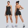 Lu Nude Feel Butter Sling Sports Jumpsuit Pilates Training Yoga Jumpsuit Suit with Chest Pad for Women