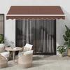 VidaXL Auvent manuel rétractable avec LED marron 300x250 cm 3215374