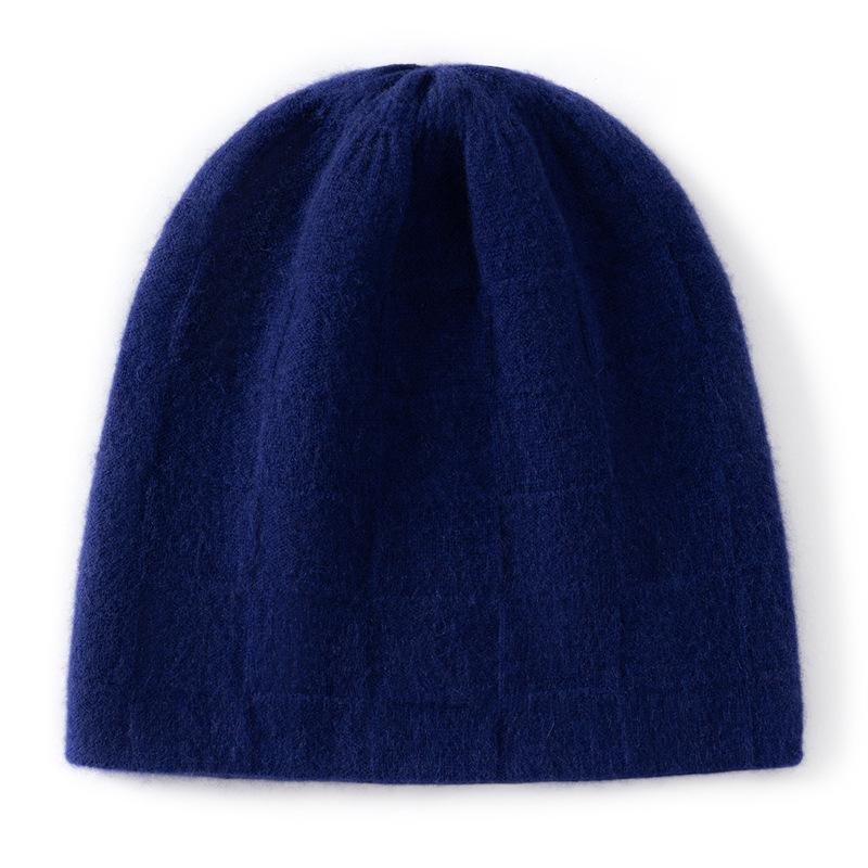 Men's and women's checkered cashmere hats Knitted hats Head protectors Plaid exquisite ear protectors Casual knitted hats