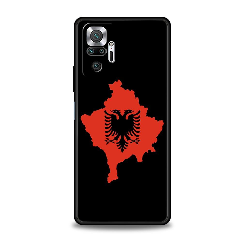 Albania Albanians Flag Phone Case For Xiaomi Redmi Note 14 13 5G 10 11 12 Pro Plus 4G 14C 13C 12C 10C Black Cover