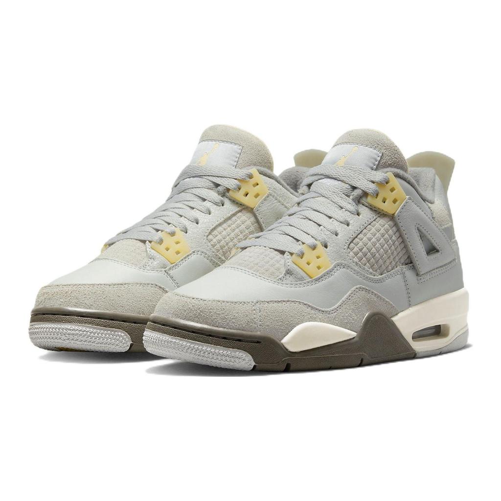 Air Jordan 4 Retro SE Craft GS Photon Dust Kids Sneakers Grey Pale-Vanilla Off-White DV2262-021