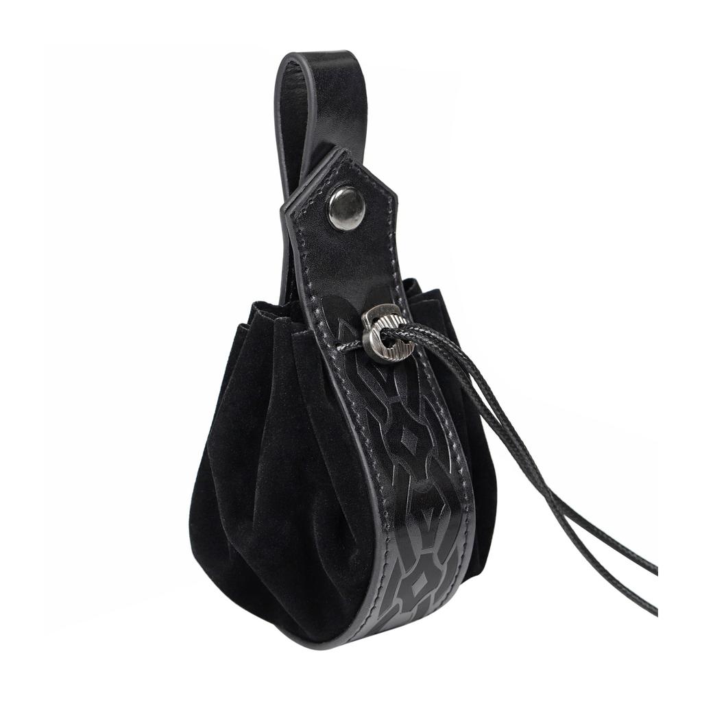 Mittelalterliche PU-Leder Gürteltasche Vintage Hüfttasche Tragbare Kordelzugtasche Münzbörse Cosplay & Halloween Party Zubehör