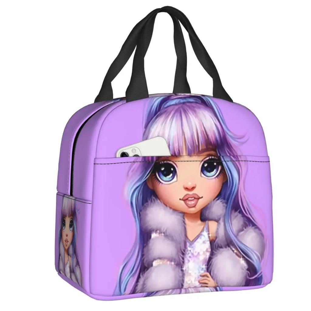 Rainbow High Isolierte Lunch-Tragetasche für Damen Sunny Madison Tragbare Kühltasche Thermische Lebensmittel-Lunchbox Outdoor Camping Reisen