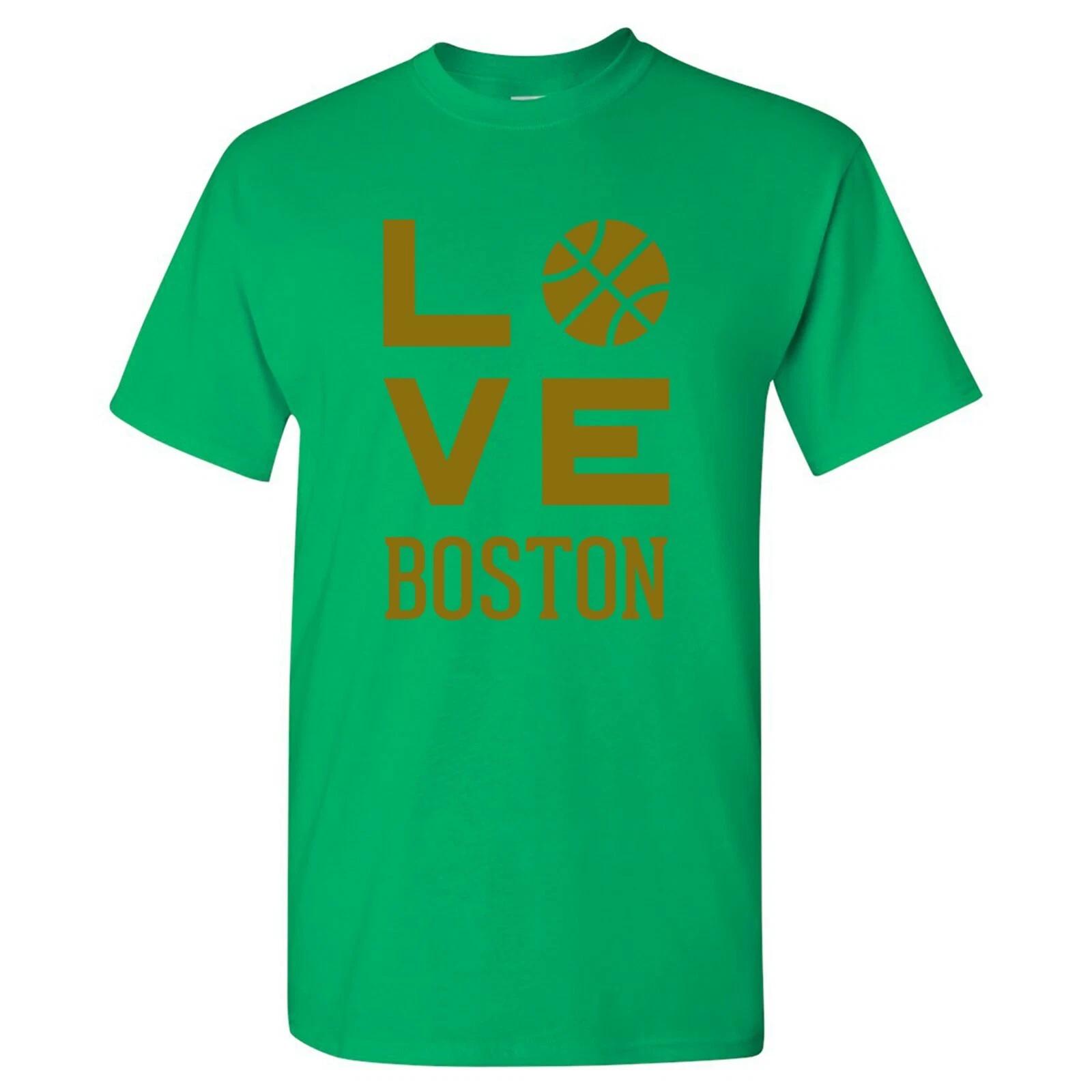 

Boston Love Basketball - Sports Team Hometown City Pride T Shirt - Irish Green 4XL