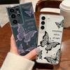 Hollowed Out Butterfly Pattern Phone Case For Samsung Galaxy S26 S25 S24 S23 Ultra S22 Plus S24 S21 FE S25 Edge Clear Soft Cover