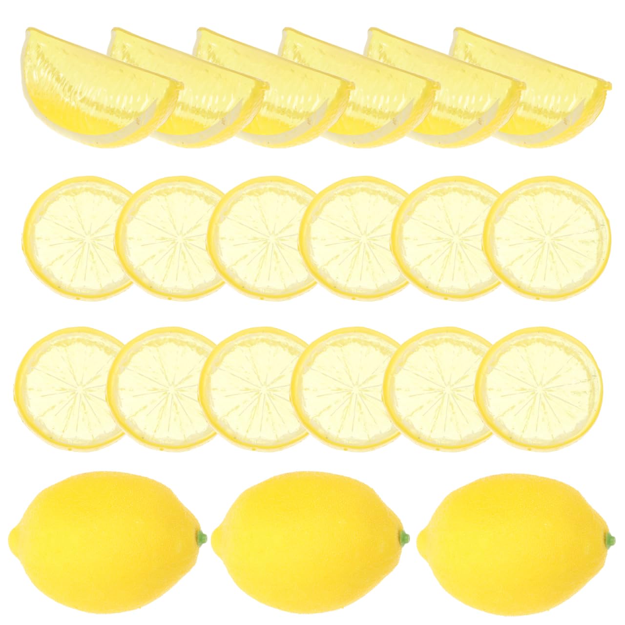 

Garneck 21 Pieces Faux Lemon Model Fruit Home Decor Lemon Decor Lemon Cutouts Faux Lemons Artificial Lemon Slices Artificial Orange Slices Lemon So