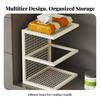 Wire Shelf Riser Space-Saving Freestanding Wire Rack Minimalist Design adaptable Use for Renters, Countertop, Pantry, Under Sink