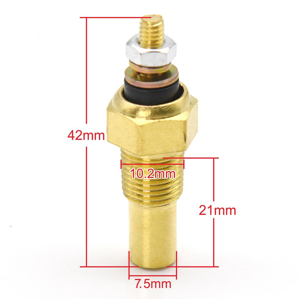 ZMFJH 0~120℃ 52MM Water Temperature Gauge with Sensor 10.2MM Universal Car Boat Yacht Water Temp Meter Indicator 7 Color Light