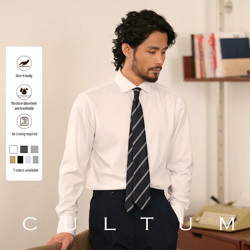 Men s Wrinkle-Free Slim Fit Business Shirt 45/5XL