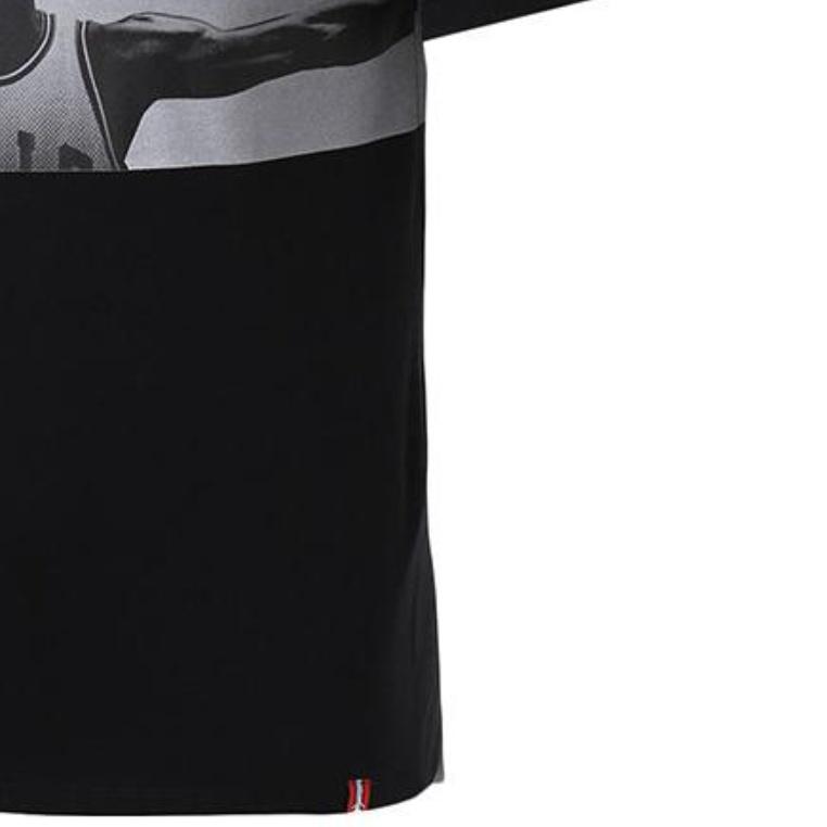 Men's Air Jordan Character Printing Round Neck Pullover Short Sleeve Black T-Shirt 862432-010
