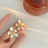 ZAKOL New Temperament Flower Earrings for Women Girls Sweet Korean Fashion Gold Color Crystal Zircon Party Accessories