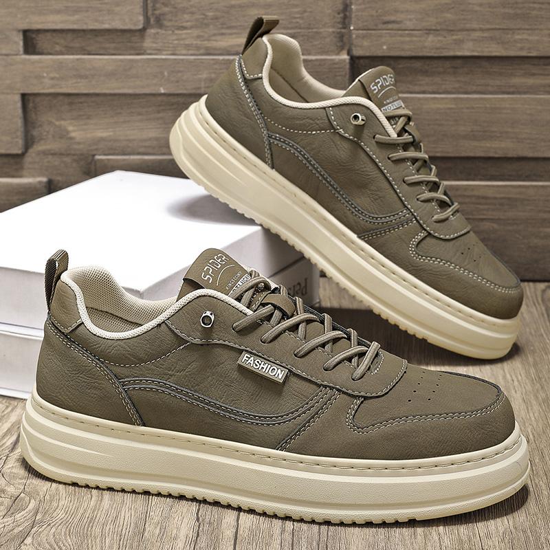 Men Comfortable Oxfords Shoe Men's Work Shoes Board Outdoor Driving Fla Genuine Leather Casual Shoes Cow Suede Wear-resisyant