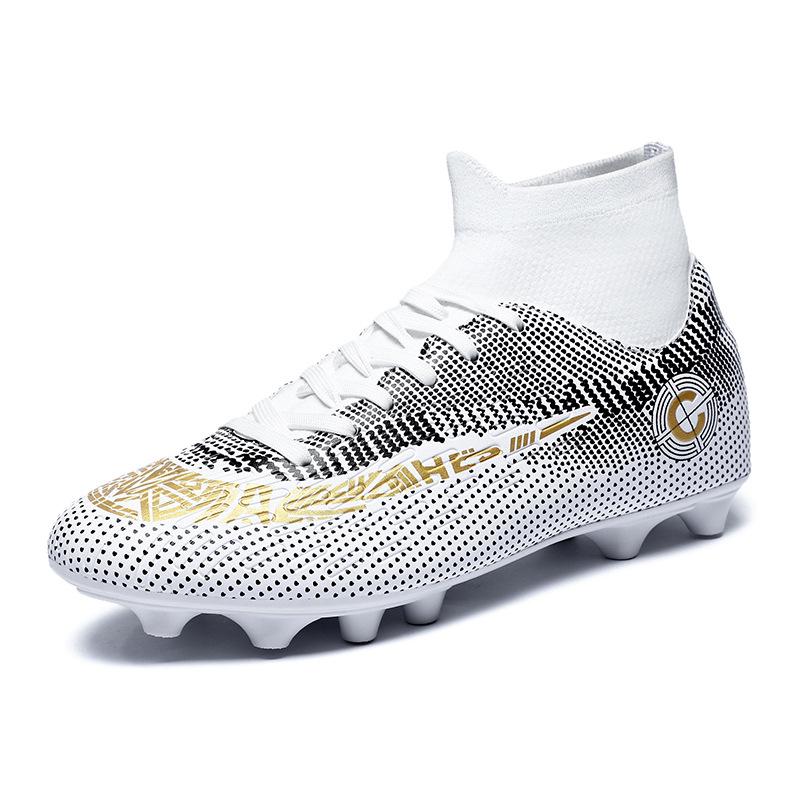 Large size high-top football shoes men and women children long nails broken nails youth student competition flat training shoes