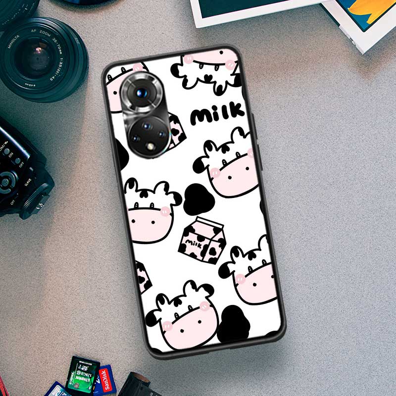 New Cute cow print Phone Case For Huawei P Smart 2021 Y5 Y6 Y7 Y9 Honor 50 20 Pro 10 10I 9 9X Y9S 8 8A 8X 8S 7S Cover