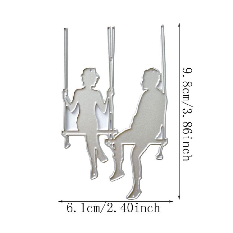Chatting Couple Metal Die Cuts Embossing Template Stencil Scrapbooking for Card