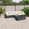 VidaXL Garden Lounge Set with Cushions 9 Pcs, Patio Sofas, Patio Furniture Set, Outdoor Furniture, Black 3225090