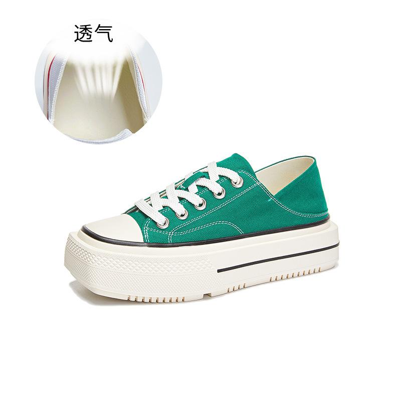 Square head two wear little white shoes women's autumn new women's platform casual board shoes breathable versatile flat-soled women's shoes