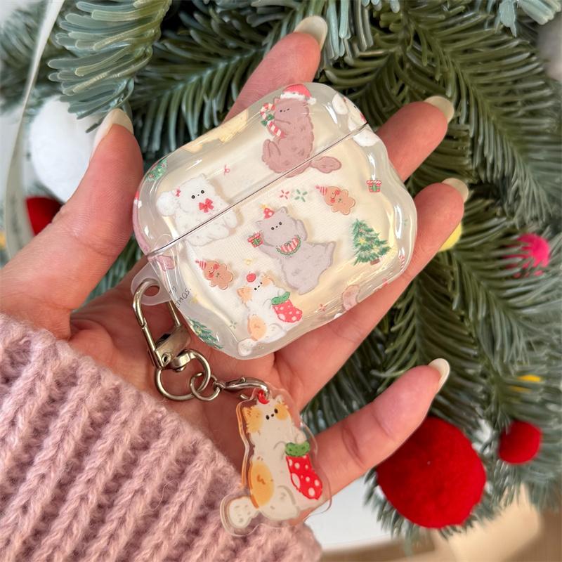 

Fashion Cute Cartoon Cat Earphone Case For Apple Airpods Airpods Pro 2 3 4 Cover with Pendant Silicone Headphone Cases For Airpo For Airpods 4