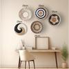 3/4/7pcs Bohemian Style Wall Basket Set Hanging Wall Basket Decoration Bohemian Style Wall Decoration Environmental Round Art
