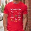 My Perfect Day Men's T-shirts Gamer Cool Gamer Funny Graphic T Shirt Male Oversized Clothing Video Games Play Playing Lover Tops