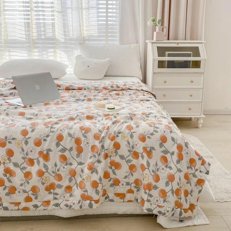 Japonská tenká prošívaná letní chladivá deka Domácí textil Queen Double Quilted přikrývka Měkká lehká prošívaná deka s klimatizací