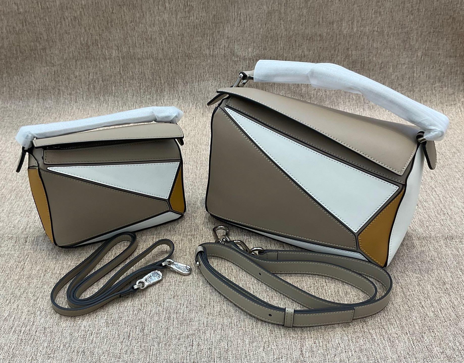 

New Crossbody Bag Women s Genuine Leather Geometric Bag Fashion Splicing Handheld Shoulder Bag Trendy Personalized Pillow Bag 24x10x15cm