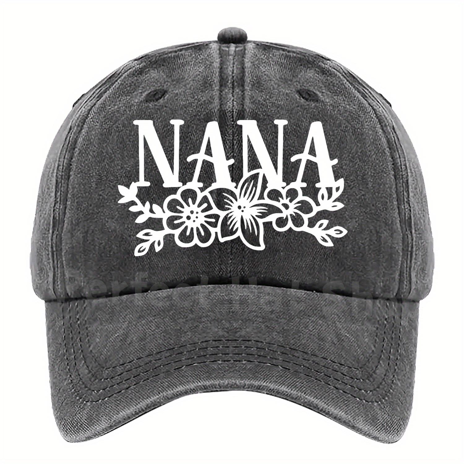 

Womens Floral NANA Print Baseball Cap Adjustable Hat Machine Washable Dry Cleanable Appropriate for Any Season One Size